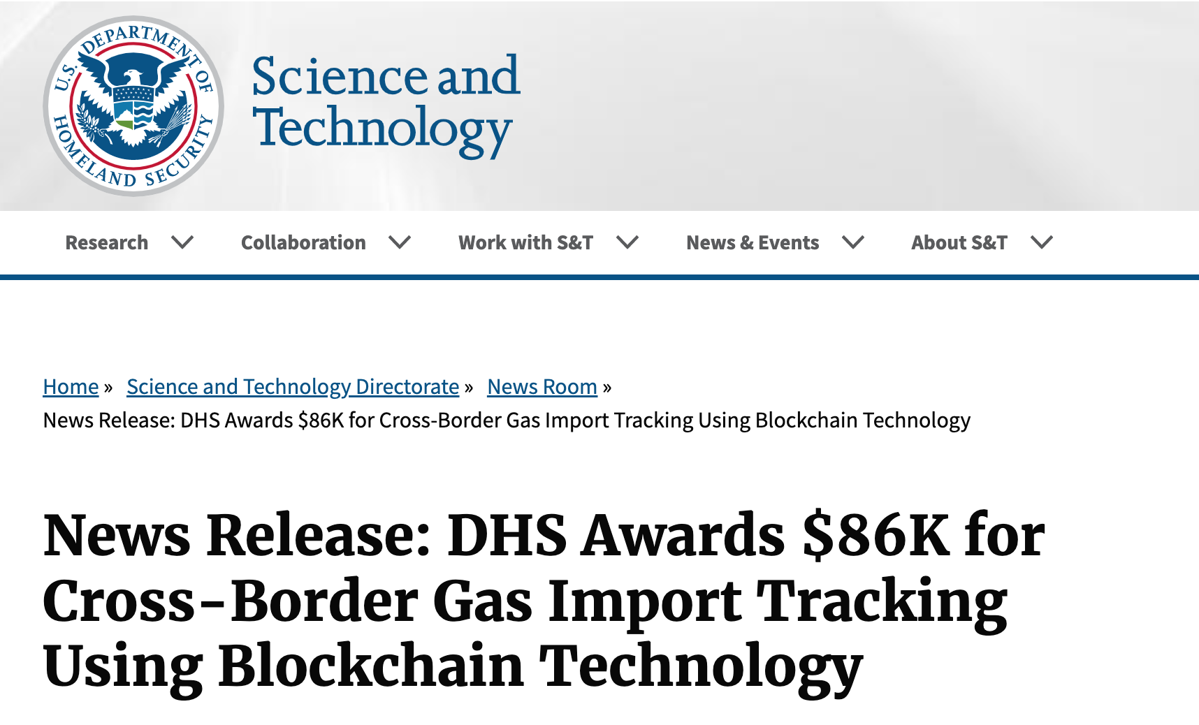 DHS award