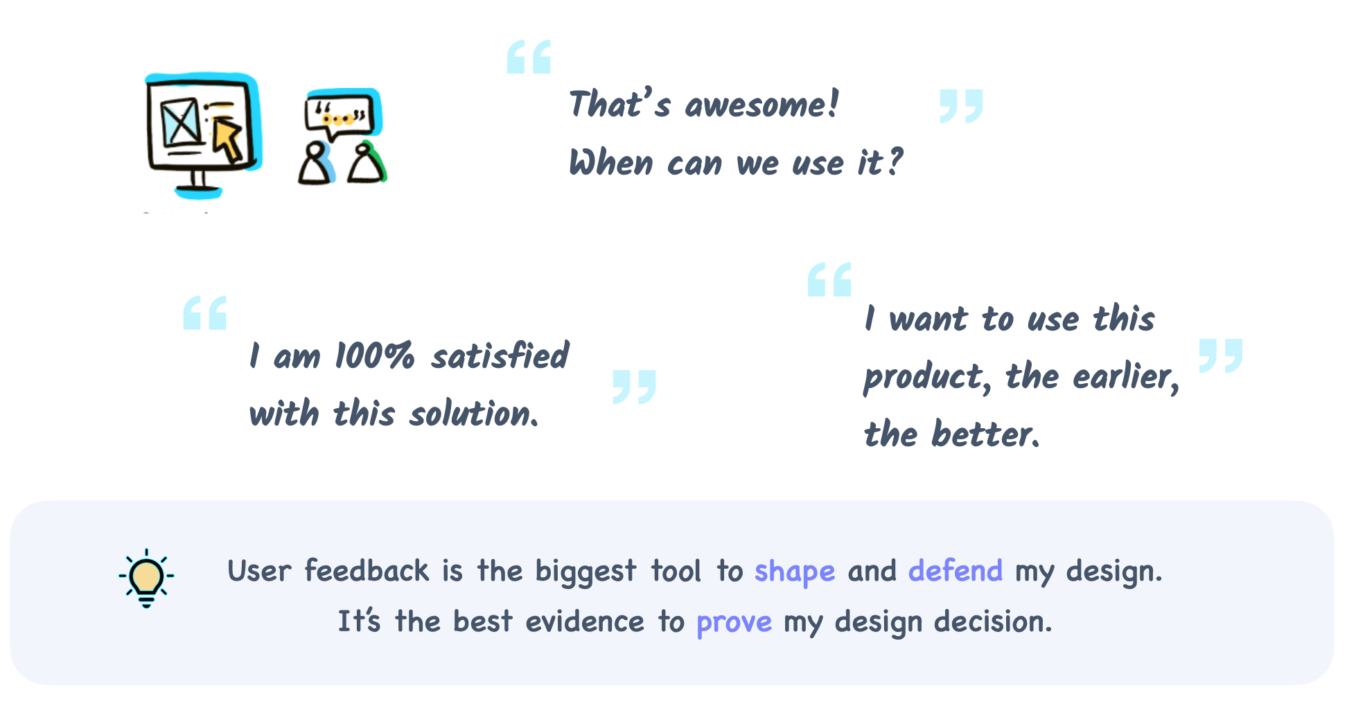 user feedback